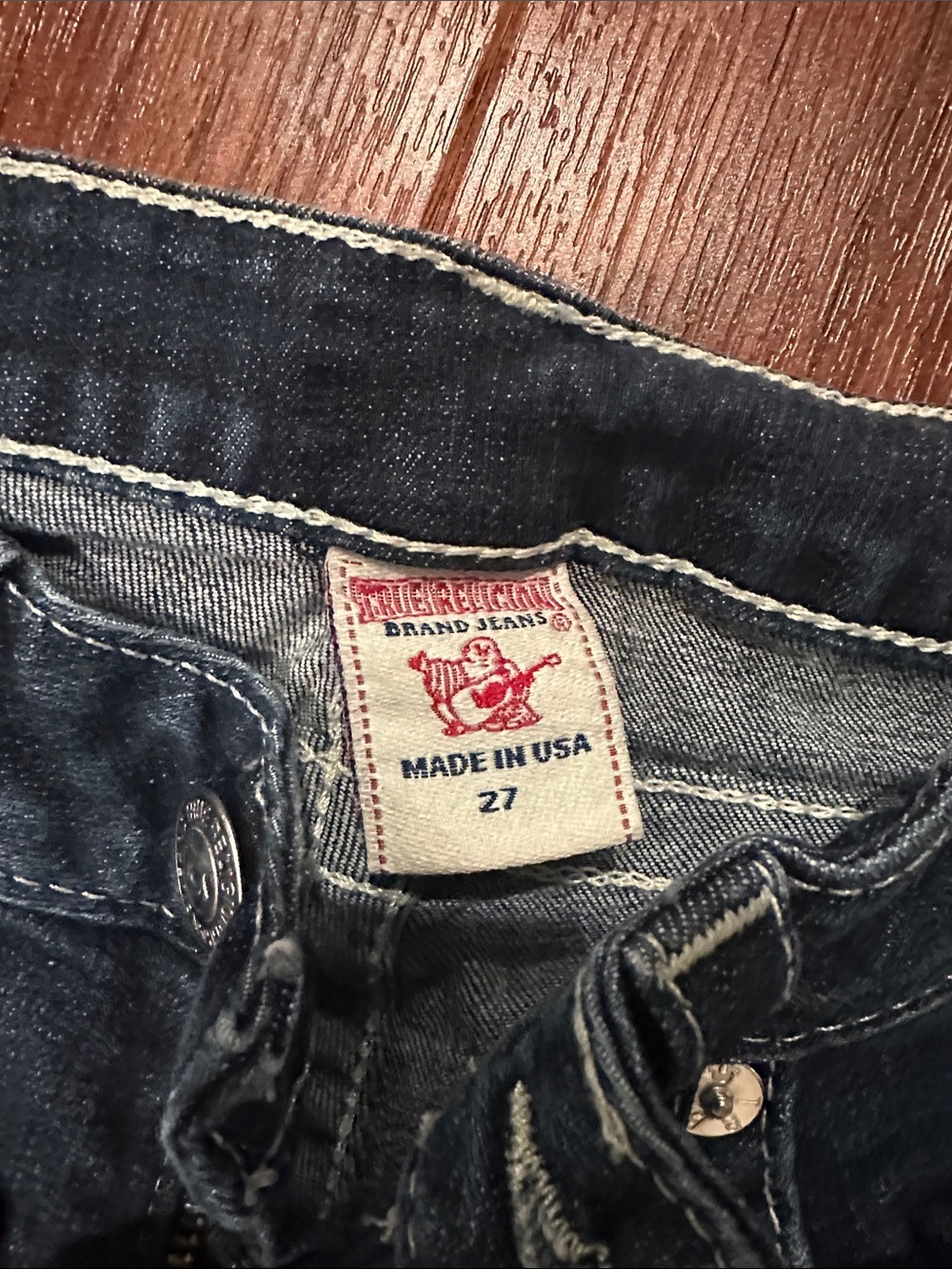 True Religion Women's Skinny Jeans in Dark Blue Wash - Picture 3 of 5